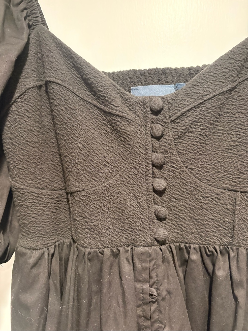 Maeve Black Puff-Sleeve Sweetheart Mini Dress - NWOT - Picture 3 of 4